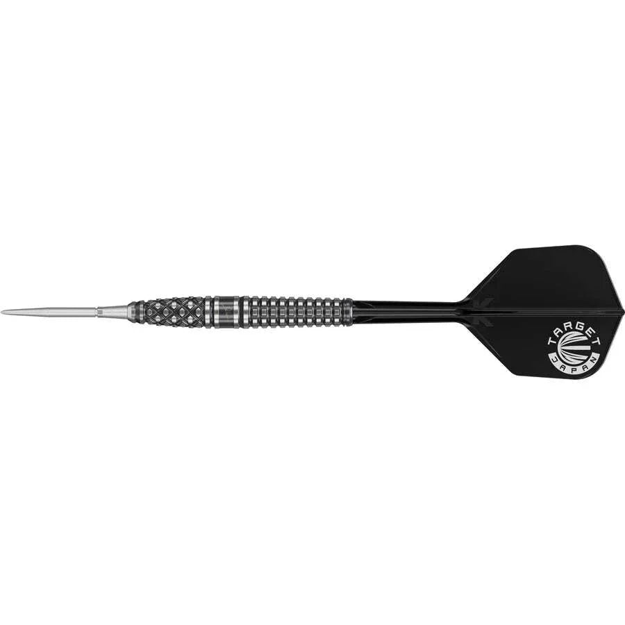 Paul Lim Legend Gen 8 90% tungsten steel tip dart with textured grip and black flight by Target Japan