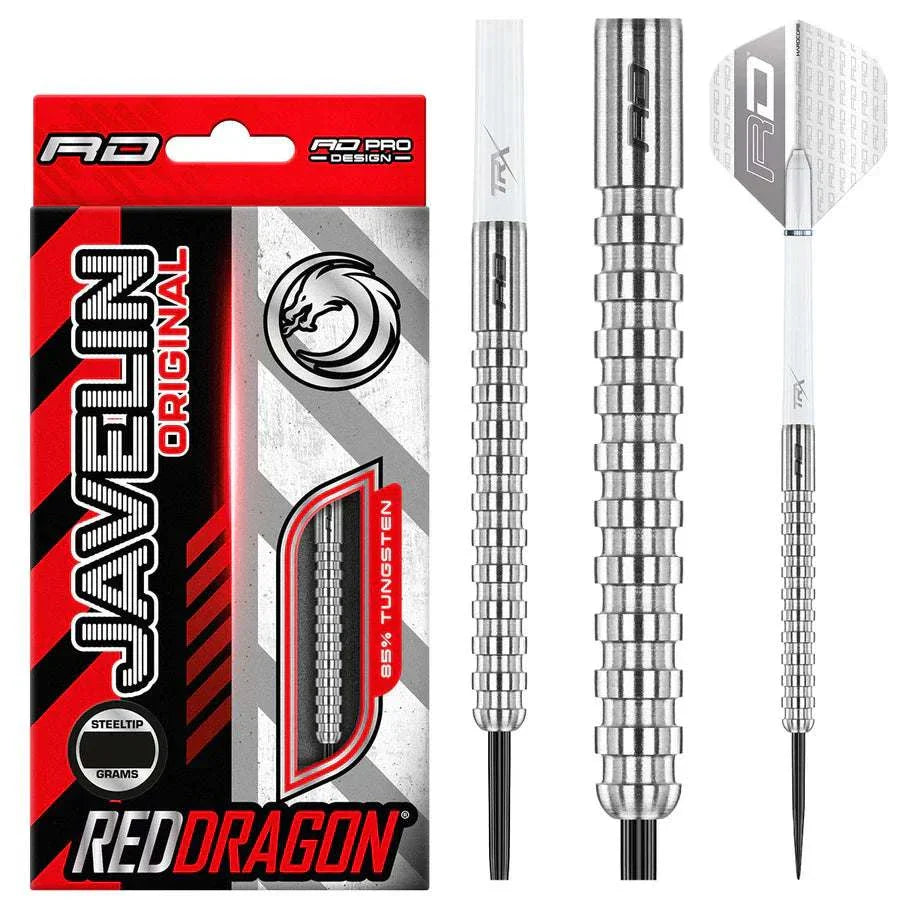 Javelin 85% Tungsten darts by Red Dragon with seamless design and precision engineering