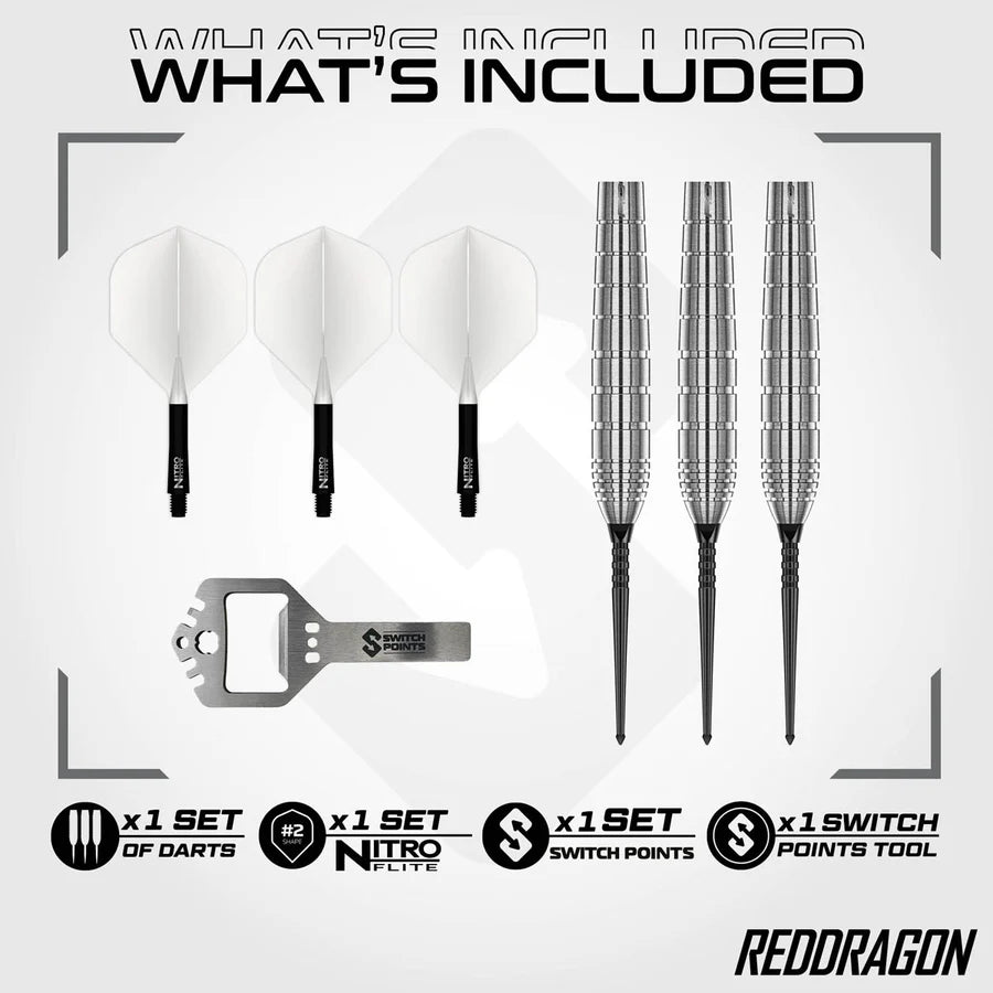 Luke Humphries TX1 Pioneer Switch Point 90% Tungsten Steel Tip Darts