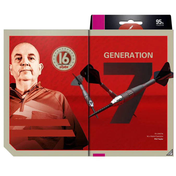 Phil Taylor Power 9Five Gen 7 95% Tungsten Steel Tip Darts