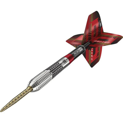 Stephen Bunting Gen 5 95% tungsten steel tip dart with precision milled barrel, black electroplating, Pro Grip EVO shafts, and Pro Ultra No.2 flights