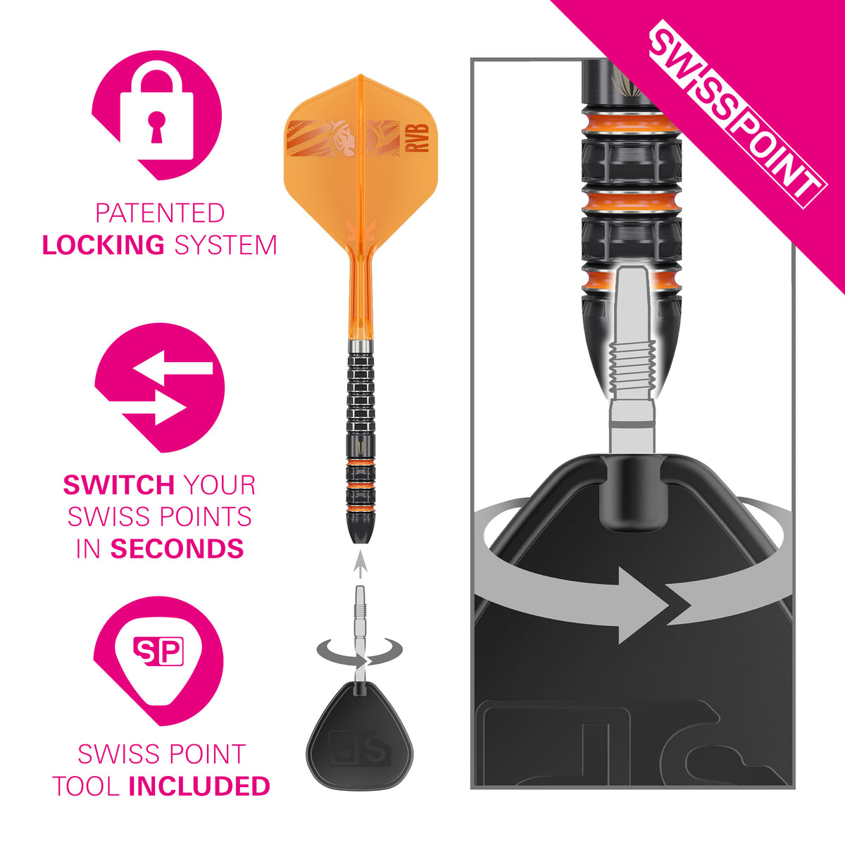 RAYMOND VAN BARNEVELD 95K SP STEEL TIP DARTS
