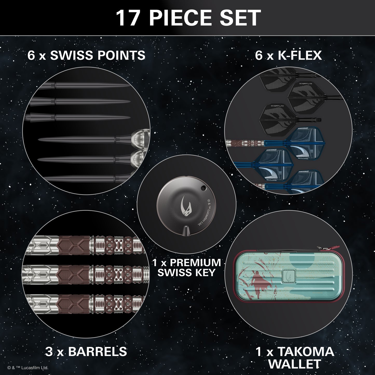 Star Wars Mandalorian 95% Steel Tip Darts 2026