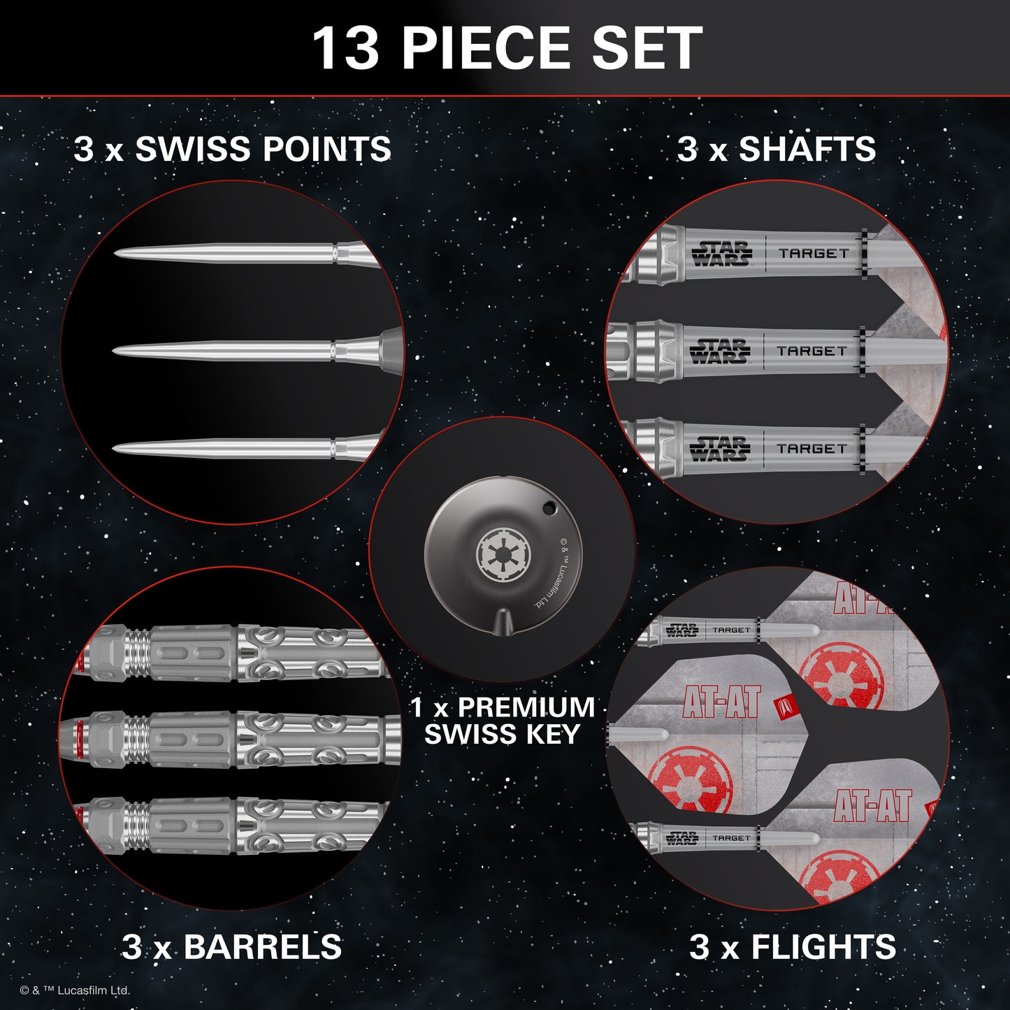 Star Wars AT-AT 90% Steel Tip Darts 2026