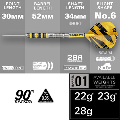 BUZZ 90% SP01 STEEL TIP DART