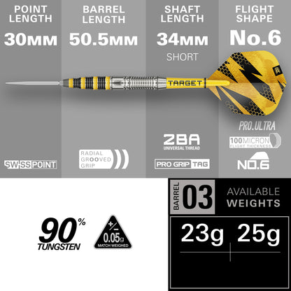 BUZZ 90% SP03 STEEL TIP DART
