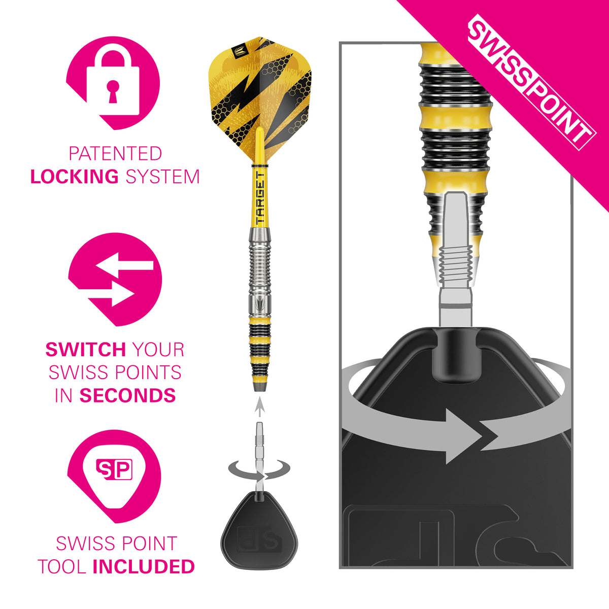 BUZZ 90% SP03 STEEL TIP DART