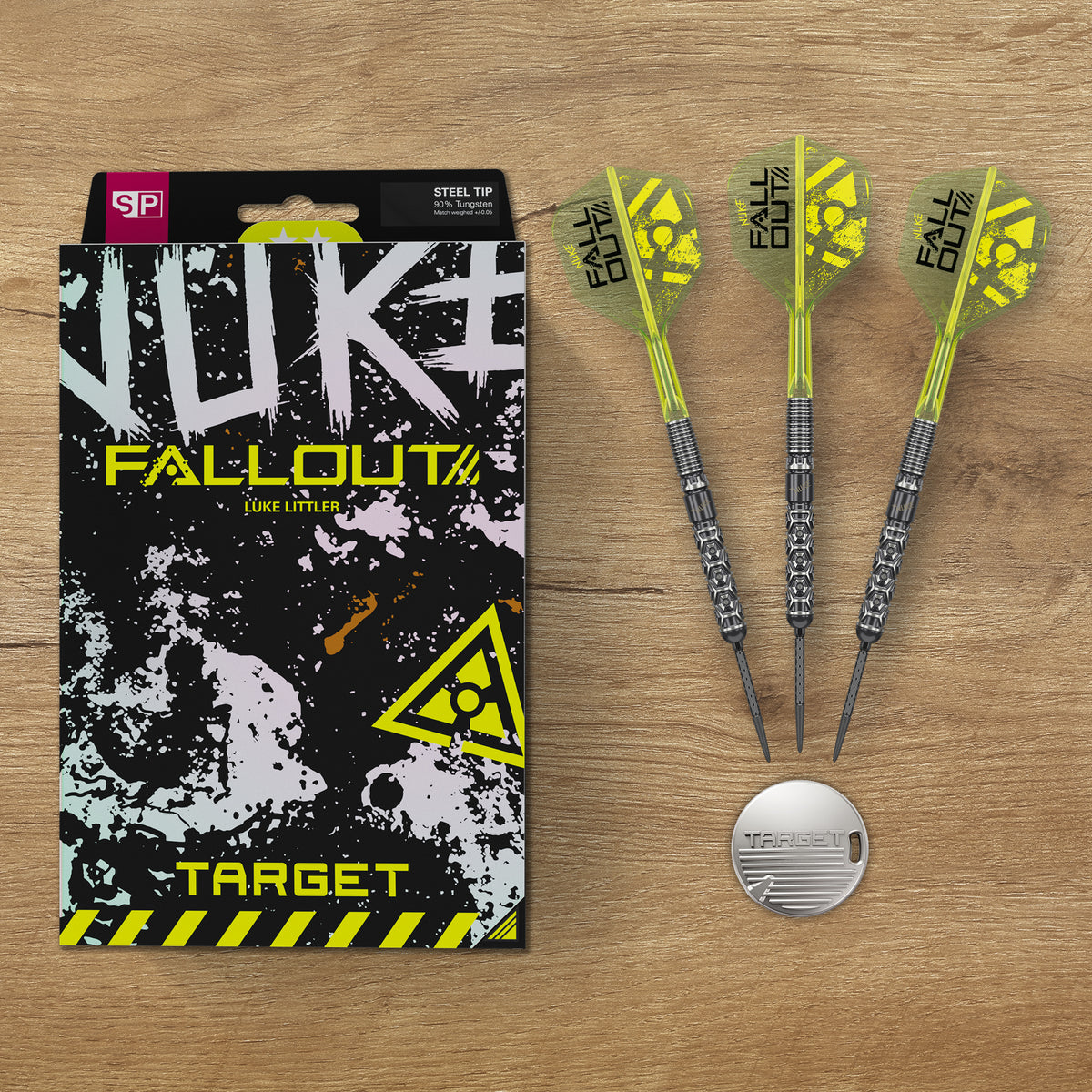 LUKE LITTLER NUKE FALLOUT  90% SP STEEL TIP DARTS 2026