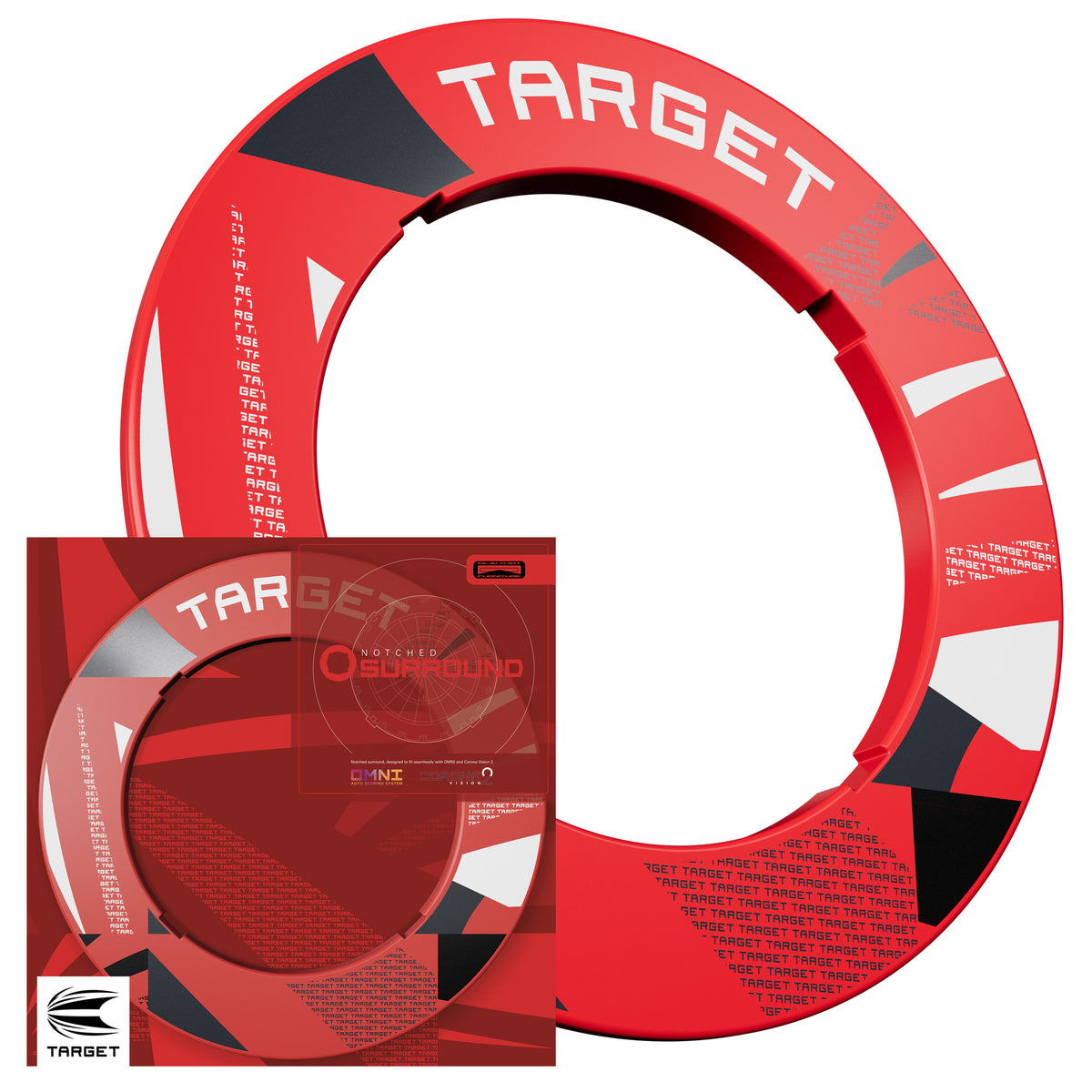 Target Darts Patterned Notched Dartboard Surround