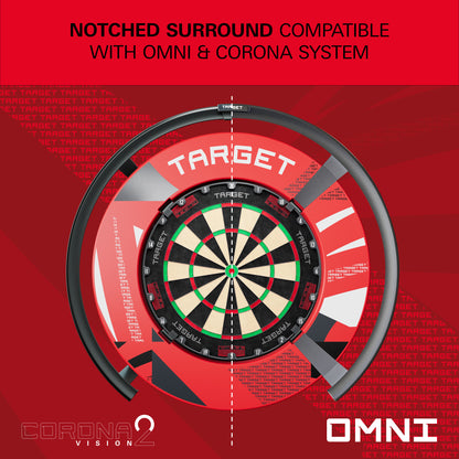 Target Darts Patterned Notched Dartboard Surround