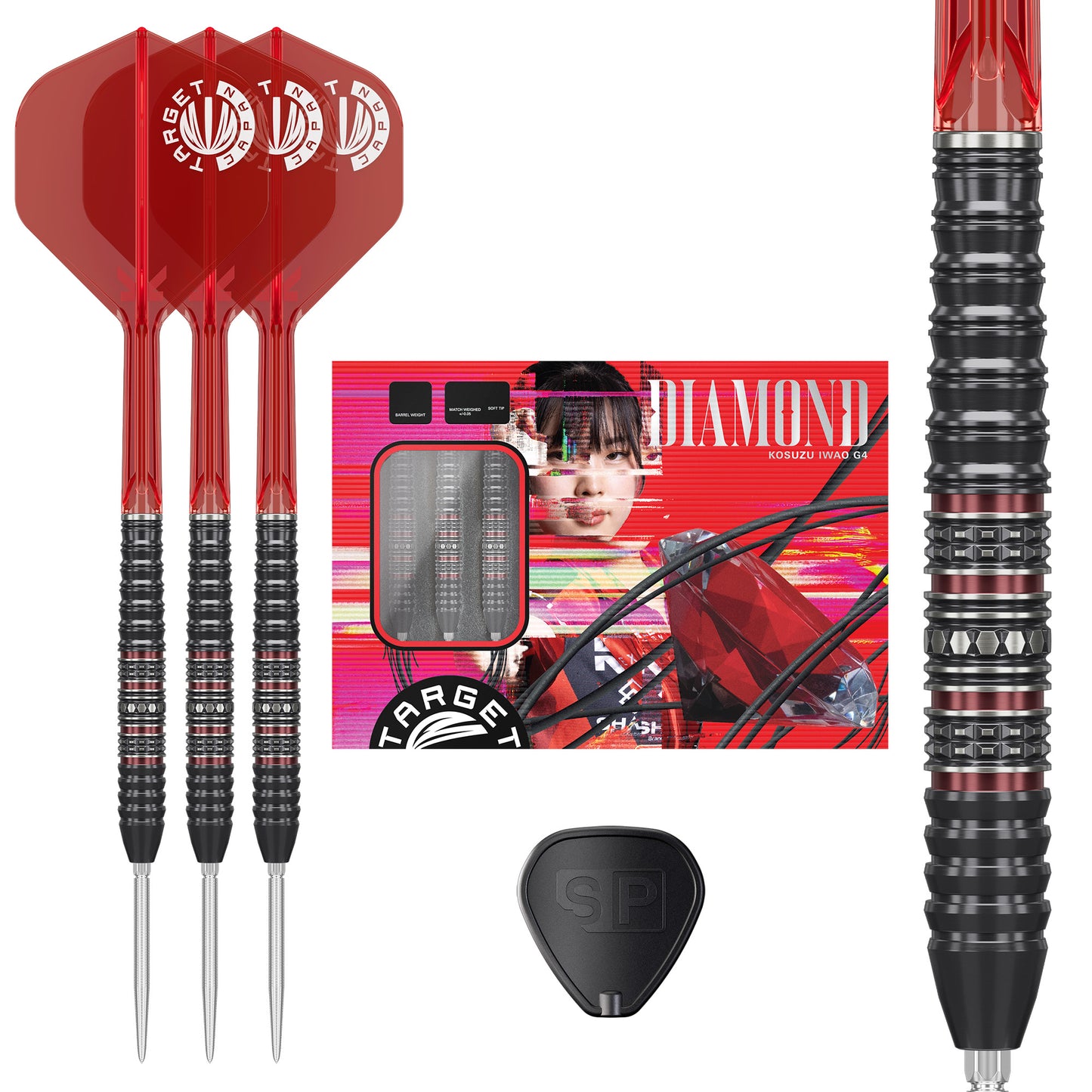 Prime Series Diamond G4 90% Steel Tip Darts by Target Japan
