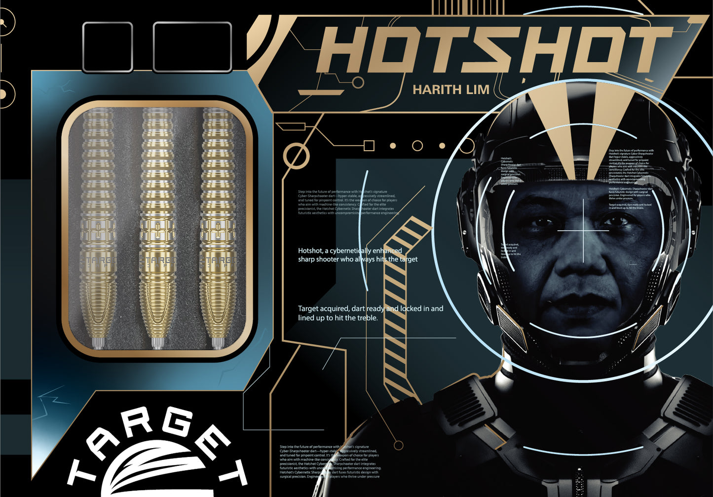 Hot Shot G3 90% Steel Tip Darts by Target Japan