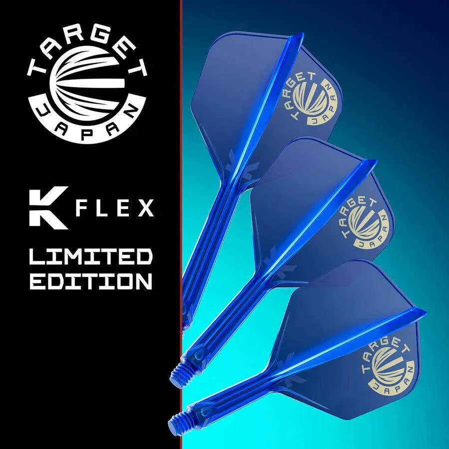 Blue Target Japan K-Flex No6 darts with gold logo and precision-moulded flights
