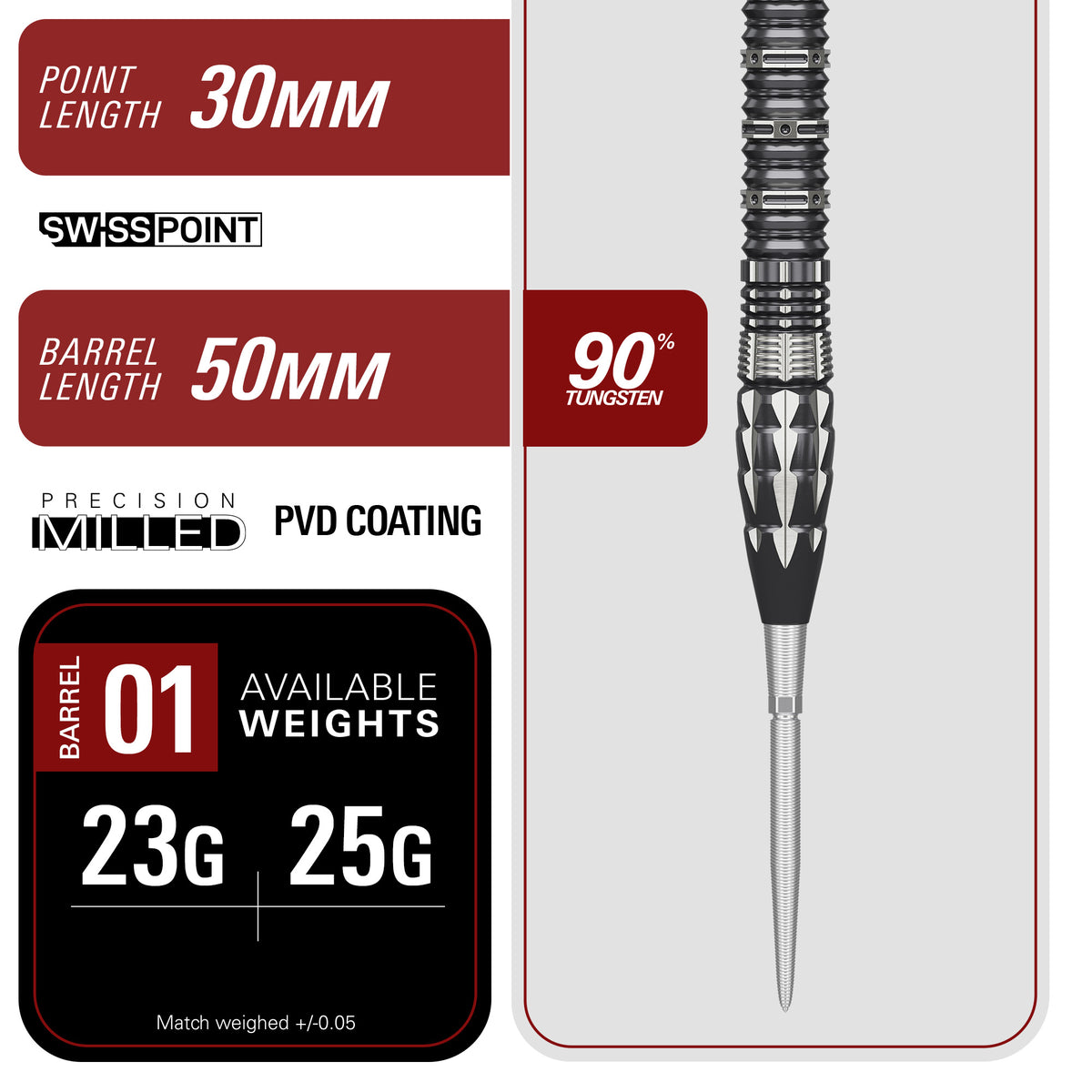 PYRO GEN12 90% SP STEEL TIP DARTS