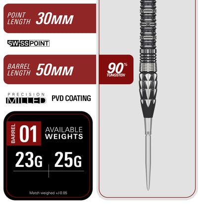 PYRO GEN12 90% SP STEEL TIP DARTS