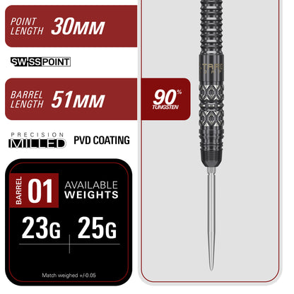 Black Marque Creed Steel Tip Darts