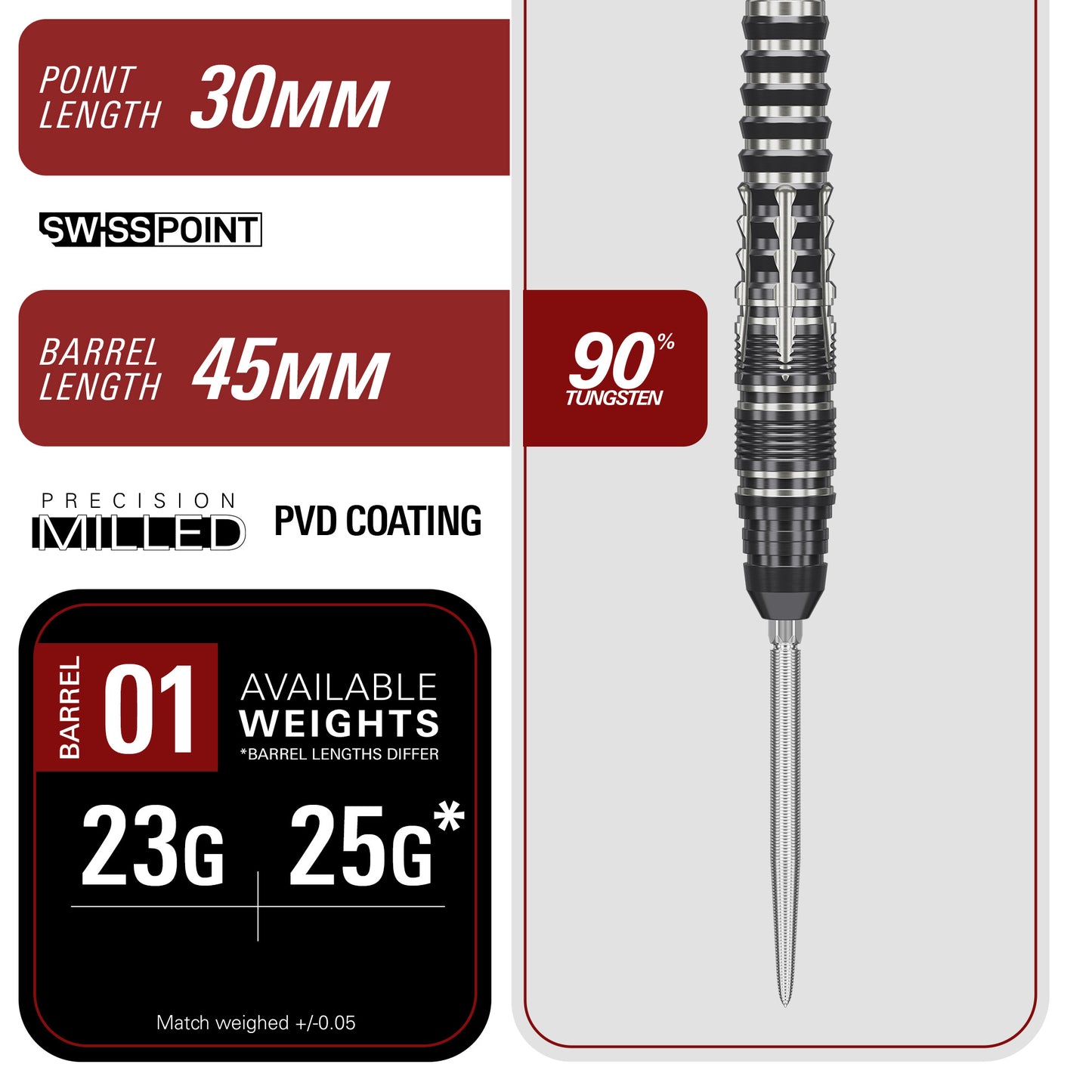 Black Marque Blaze Steel Tip Darts