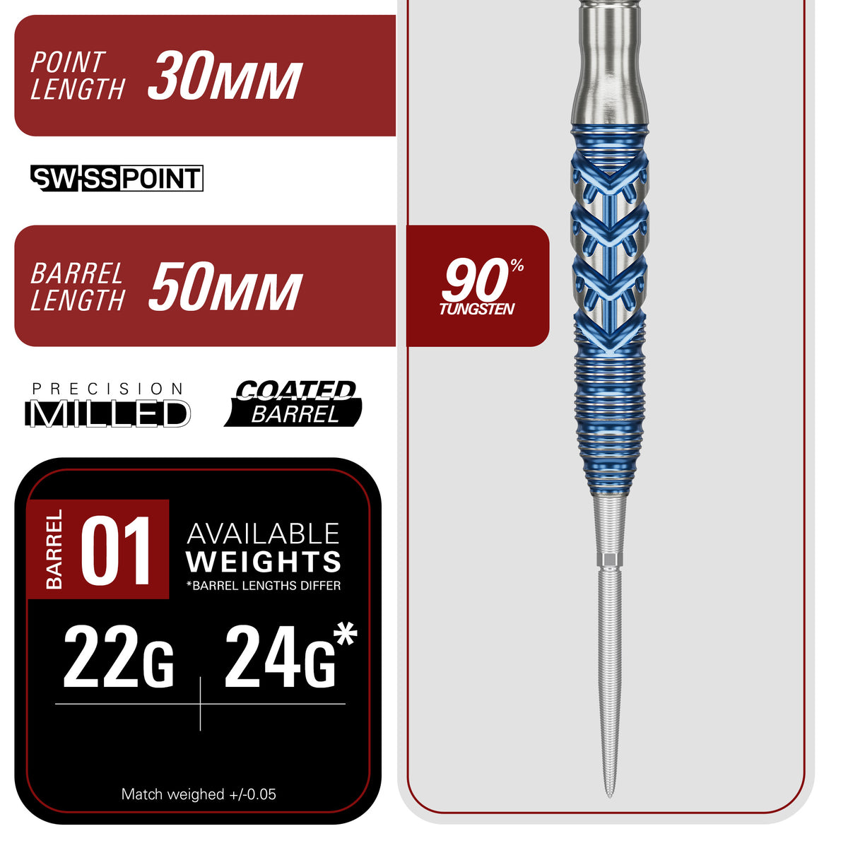 SERENO GEN3 90% SP STEEL TIP DARTS