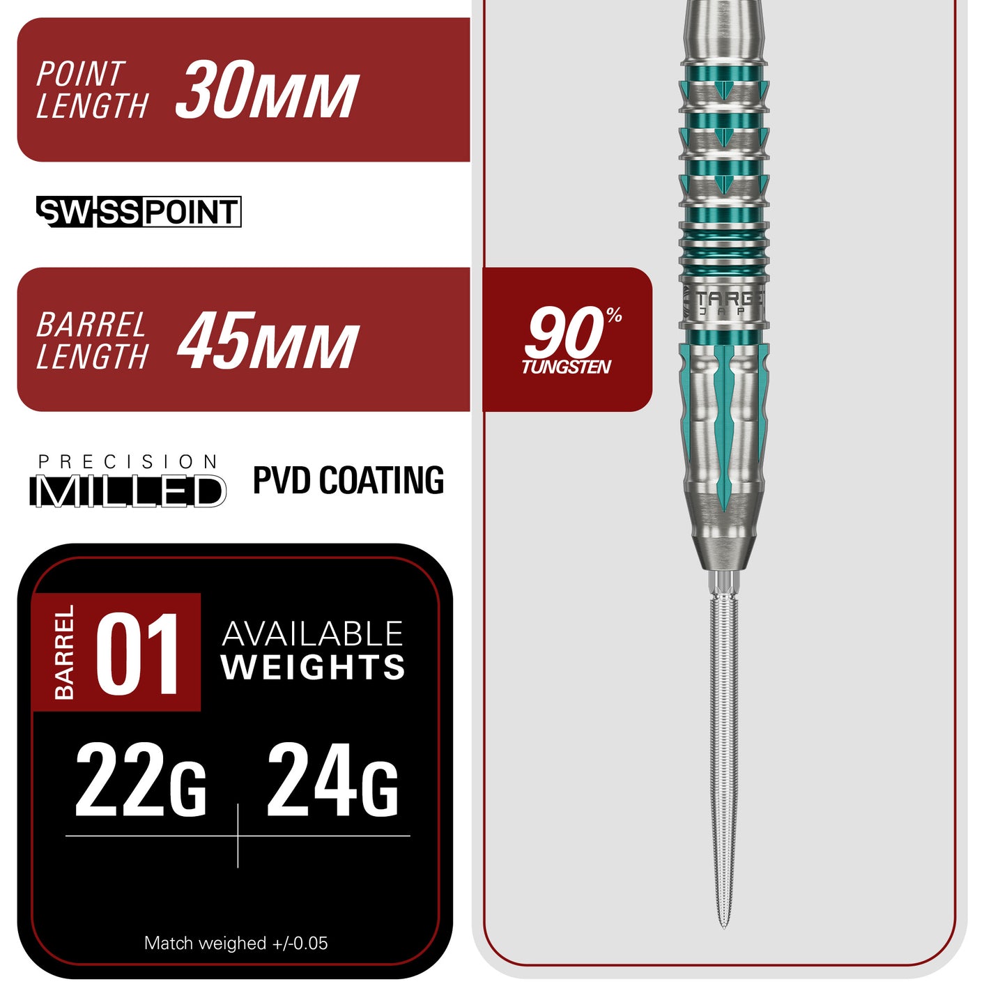 Black Marque Pierce Steel Tip Darts