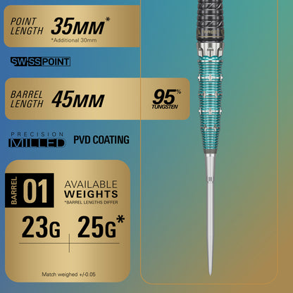 THE MIRACLE × RISING SUN CHAMPIONS 95% SP STEEL TIP DARTS LIMITED EDITION