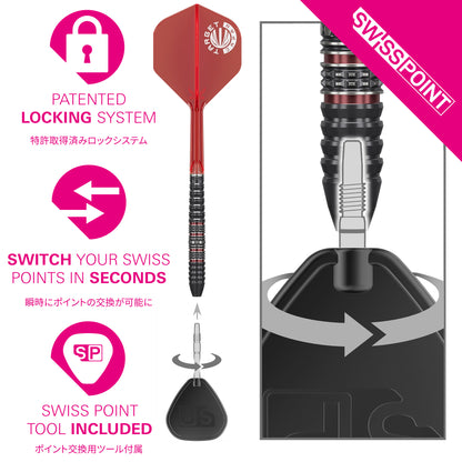 Prime Series Diamond G4 90% Steel Tip Darts by Target Japan