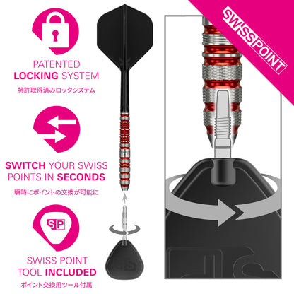 Black Marque Spinel 90% Tungsten Steel Tip Darts
