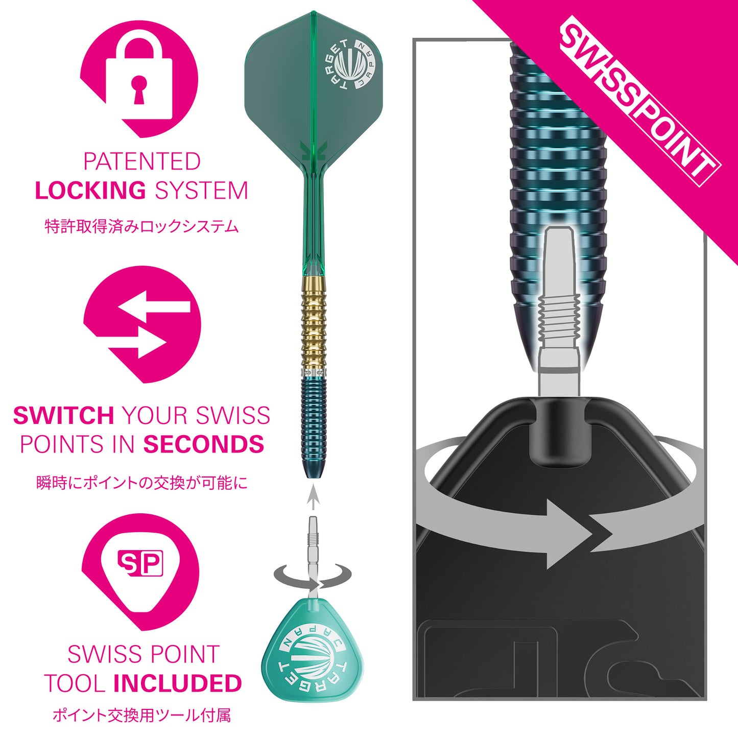 Prime Series Zenith Gen2.5 90% Tungsten Steel Tip Darts