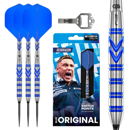 Gerwyn Price Blue Original Switch Point 90% Tungsten Steel Tip Darts
