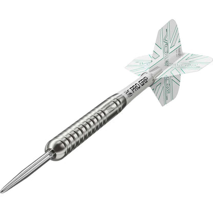 Target Rob Cross G1 90% tungsten steel tip dart with radial grooves, Pro Grip shaft, and Vision Ultra No.6 flights