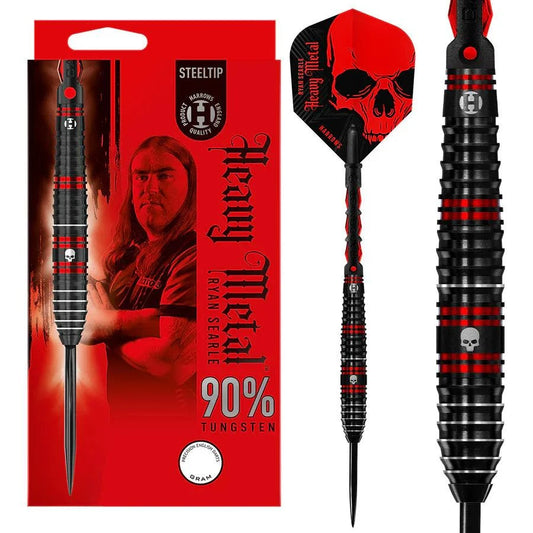 Ryan Searle 90% tungsten steel tip darts with black titanium coating and red accents