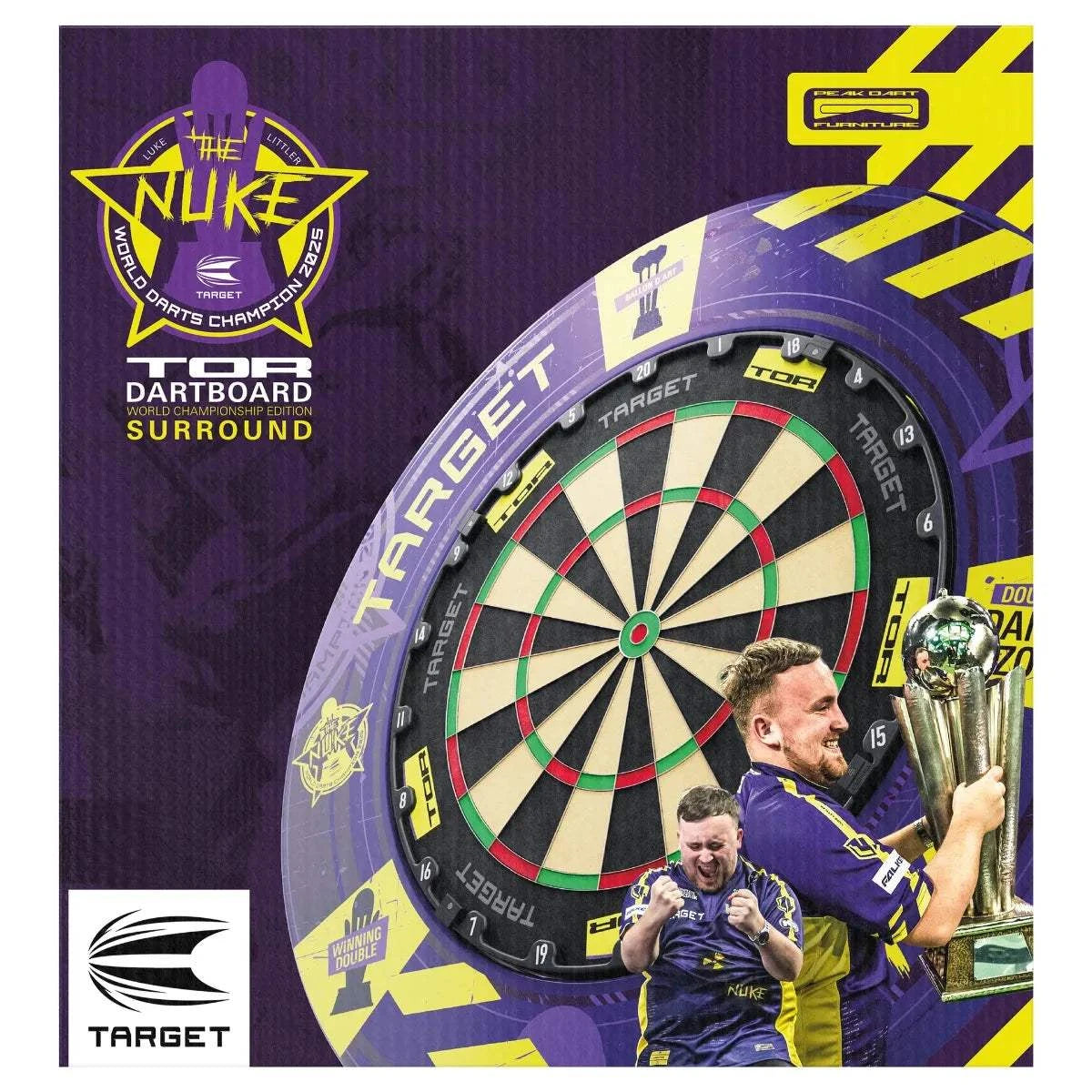 Luke Littler World Champion Surround & TOR Dartboard Bundle by Target