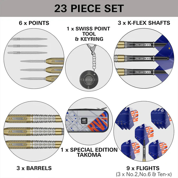 Raymond Van Barneveld Chrono 95% Tungsten Steel Tip Darts