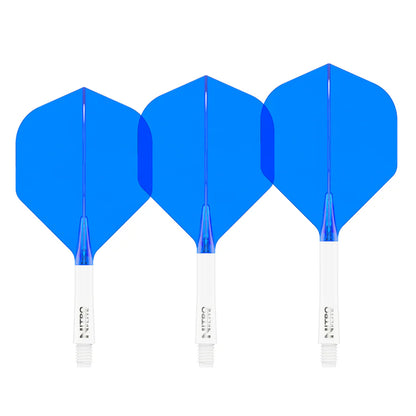 Nitro Flite Integrated Flight & Shaft White & Blue