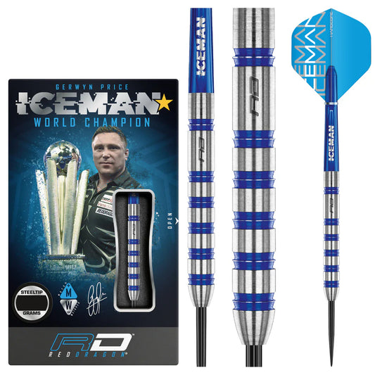 Gerwyn Price Iceman Challenger 90% Tungsten Steel Tip Darts