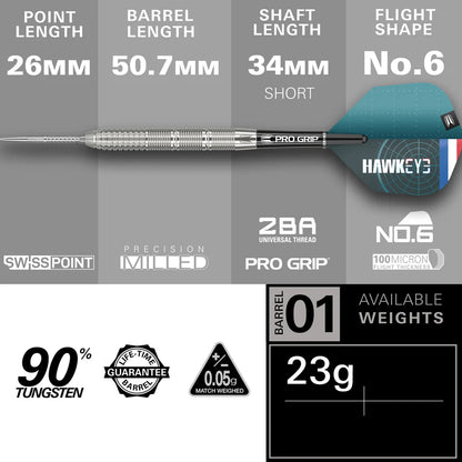 Kevin Doets 90% Tungsten SP Steel Tip Darts