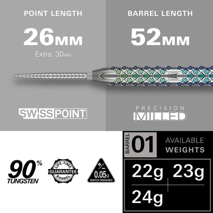Rove 01 90% Tungsten SP Steel Tip Darts