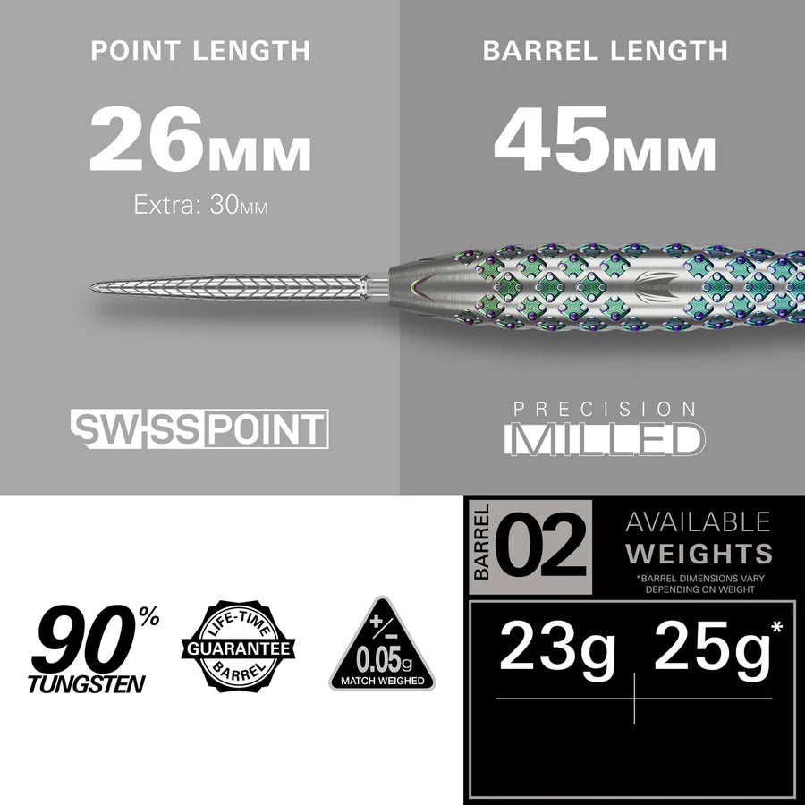 Rove 02 90% Tungsten SP Steel Tip Darts