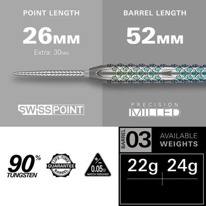 Rove 03 90% Tungsten SP Steel Tip Darts