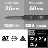Scope 02 90% Tungsten SP Steel Tip Darts