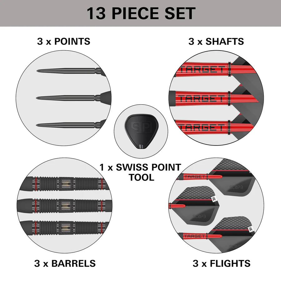 Scope 02 90% Tungsten SP Steel Tip Darts