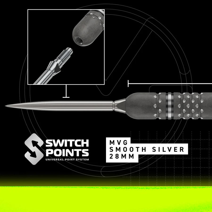 Michael van Gerwen MvG TS-PRO Switch Point 90% Tungsten Steel Tip Darts