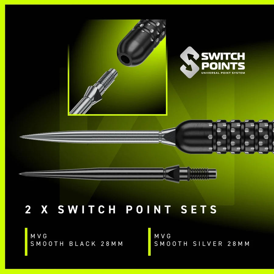 Michael van Gerwen MvG W-Max Switch Point 90% Tungsten Steel Tip Darts
