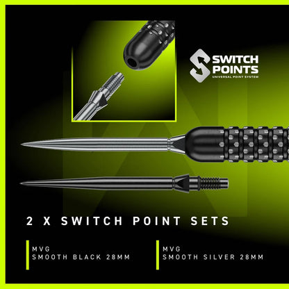 Michael van Gerwen MvG W-Max Switch Point 90% Tungsten Steel Tip Darts
