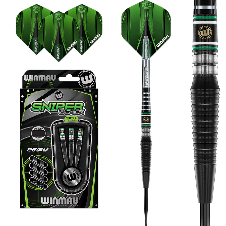 Sniper Black 90% Tungsten Steel Tip Darts